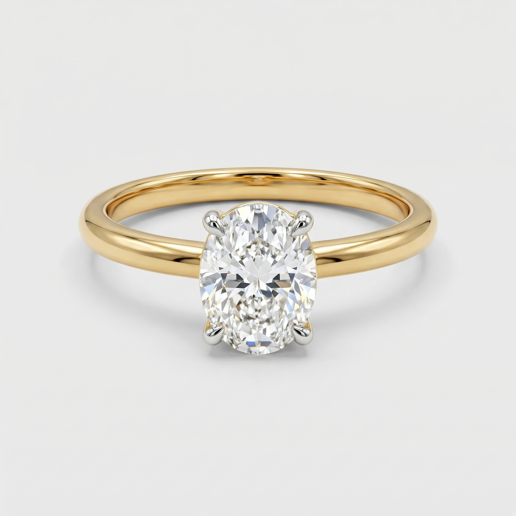 Elongated Cushion Solitaire Lab Grown Diamond Ring