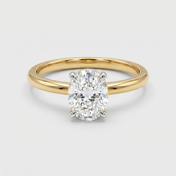 Elongated Cushion Solitaire Lab Grown Diamond Ring