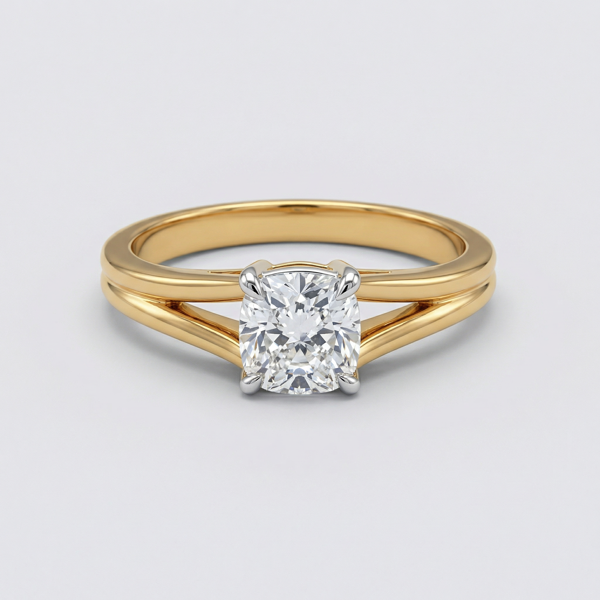 Split Band Cluster Lab Grown Diamond Ring