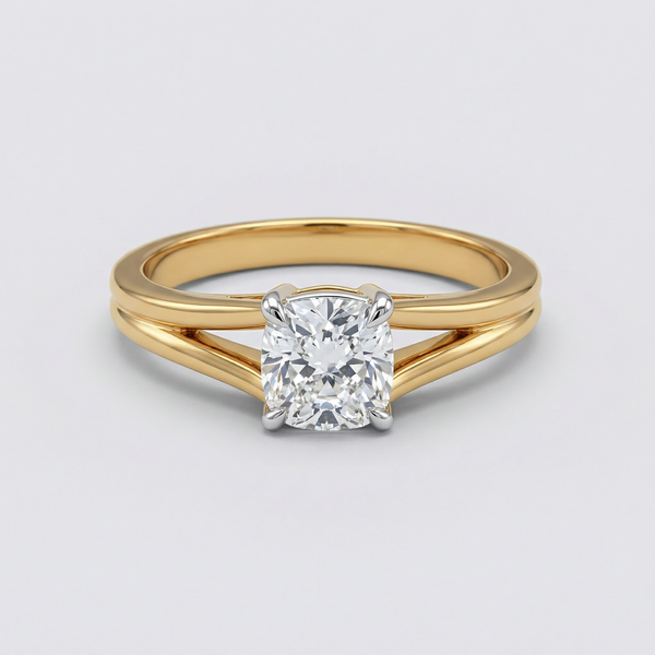 Split Band Cluster Lab Grown Diamond Ring