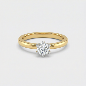Cluster Set Solitaire Lab Grown Diamond Ring