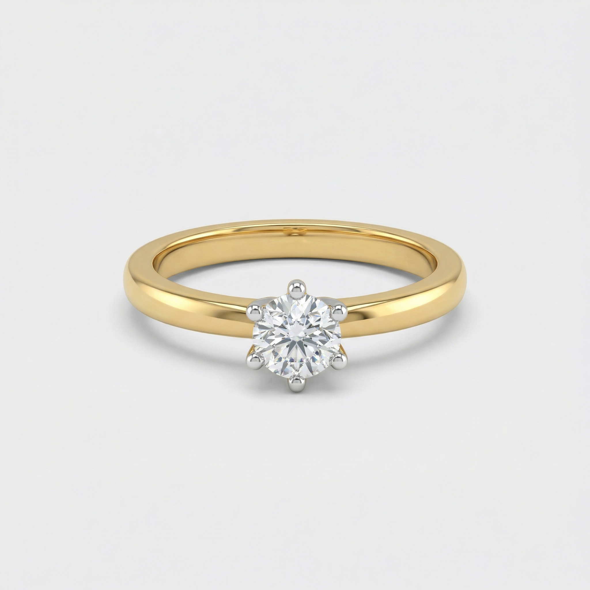 Cluster Set Solitaire Lab Grown Diamond Ring