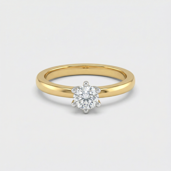Cluster Set Solitaire Lab Grown Diamond Ring