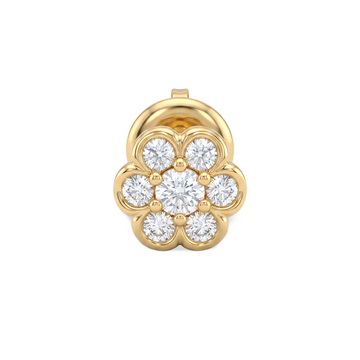 Open Petal Rosette Lab Grown Diamond Nosepin