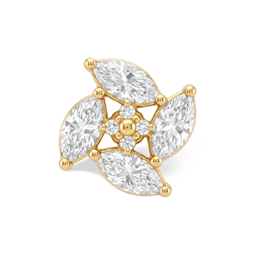 Four Leaf Pinwheel Lab Grown Diamond Nosepin