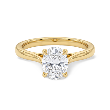 Graceful Oval Petal Lab Grown Diamond Ring
