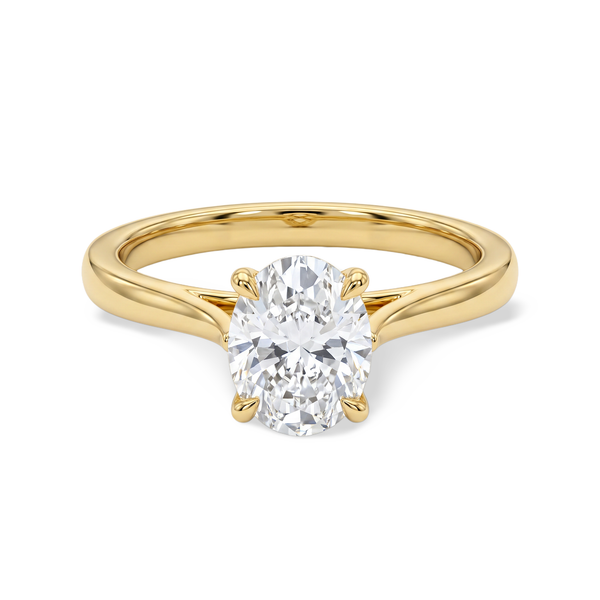 Graceful Oval Petal Lab Grown Diamond Ring