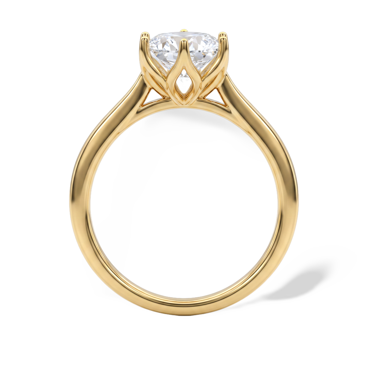 Classic Crown Round Lab-Grown Diamond Solitaire Ring