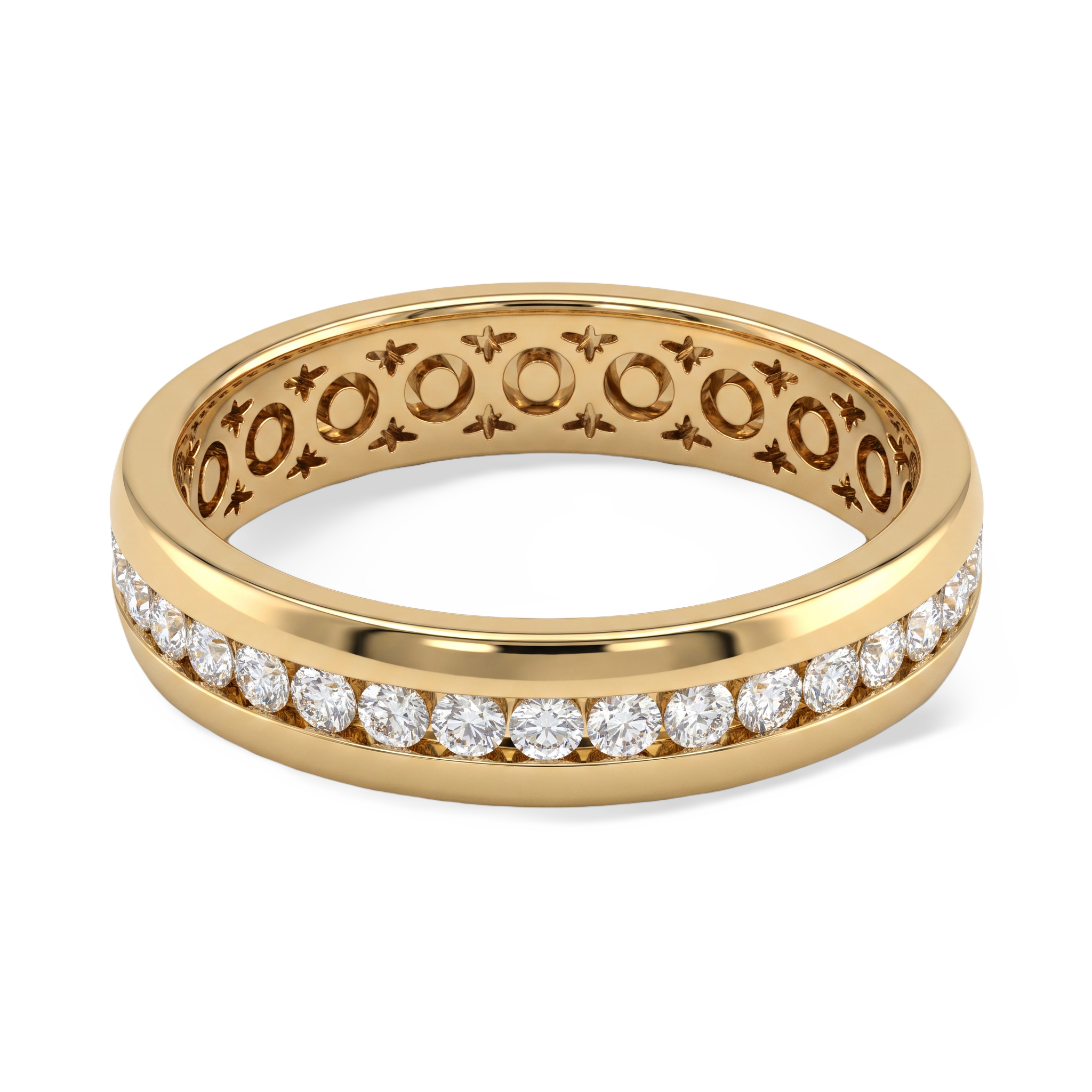 Vanguard Channel-Set Men's Solitaire Ring