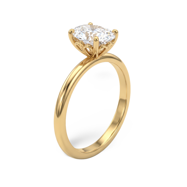 Classic Oval Solitaire Lab Grown Diamond Ring