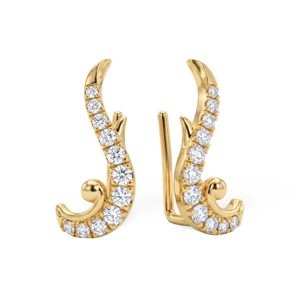 Radiant Flare Lab-Grown Diamond Ear Climbers