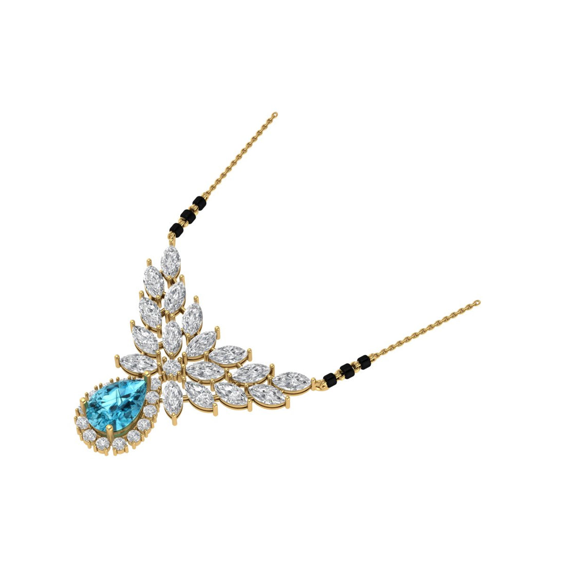 The Empress Lab Grown Diamond Wings Mangalsutra