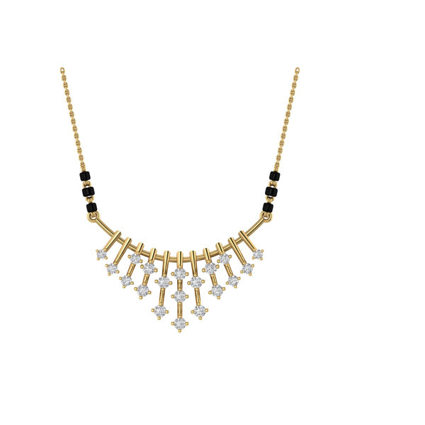 Art-Deco Zenith Lab Grown Diamond Mangalsutra