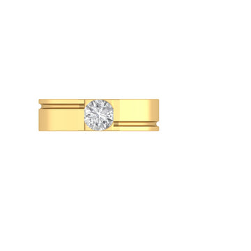 Regal Edge Solitaire Ring