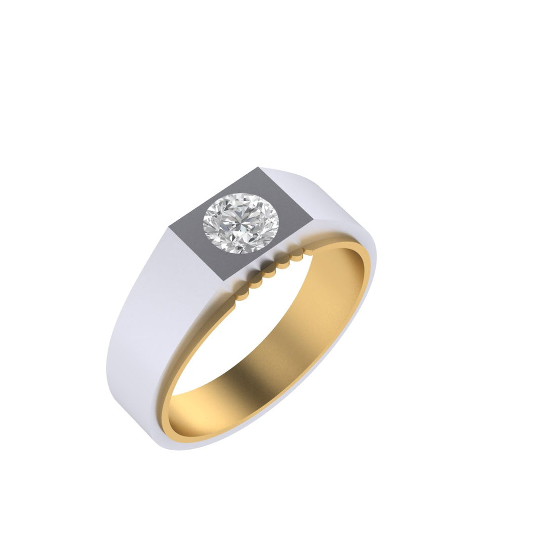 The Lab Grown Diamond Tectonic Dual-Finish Solitaire