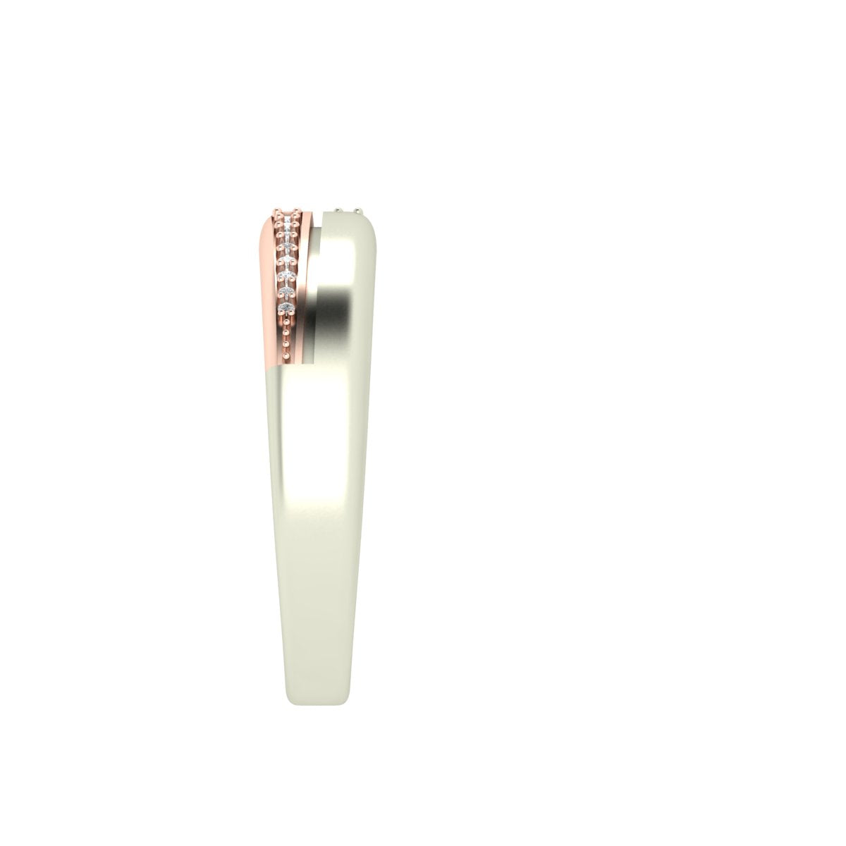 The DuoStream Lab Grown Diamond Contour Band