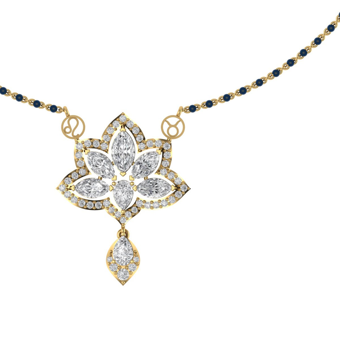 The Lab Grown Diamond Sacred Lotus Mangalsutra