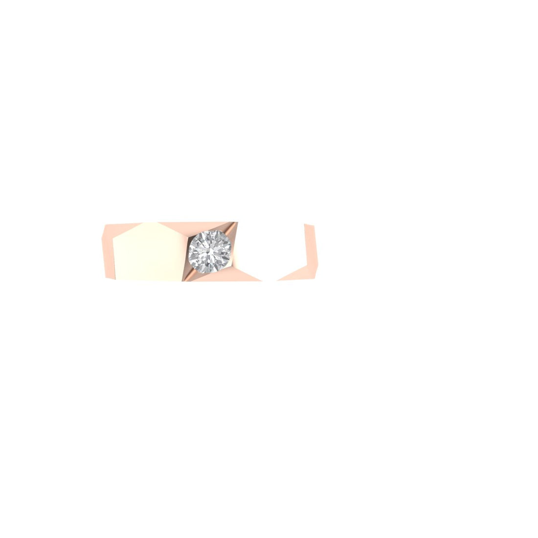 The Apex Solitaire Signet Lab Grown Diamond Ring