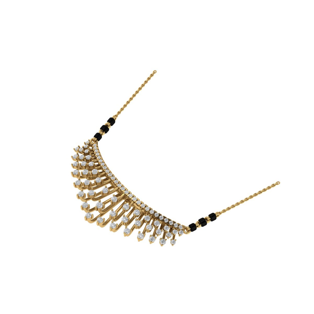 The Solar Lab Grown Diamond Flare Mangalsutra