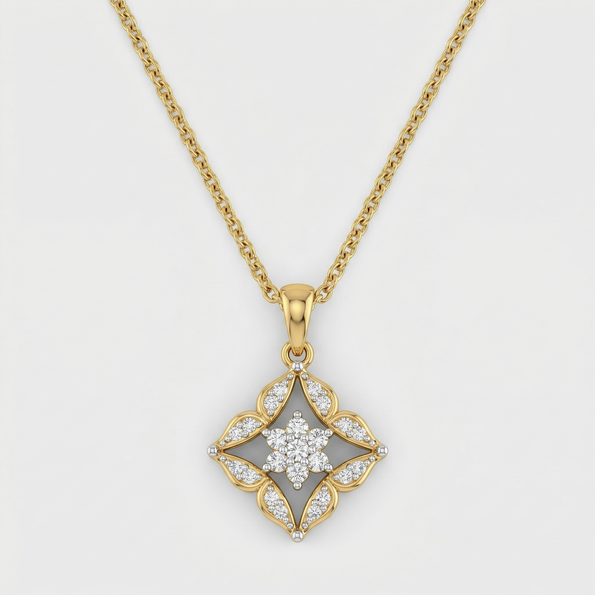 Lily Inspired Lab Grown Diamond Pendant
