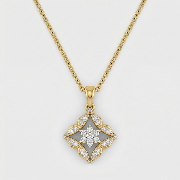 Lily Inspired Lab Grown Diamond Pendant