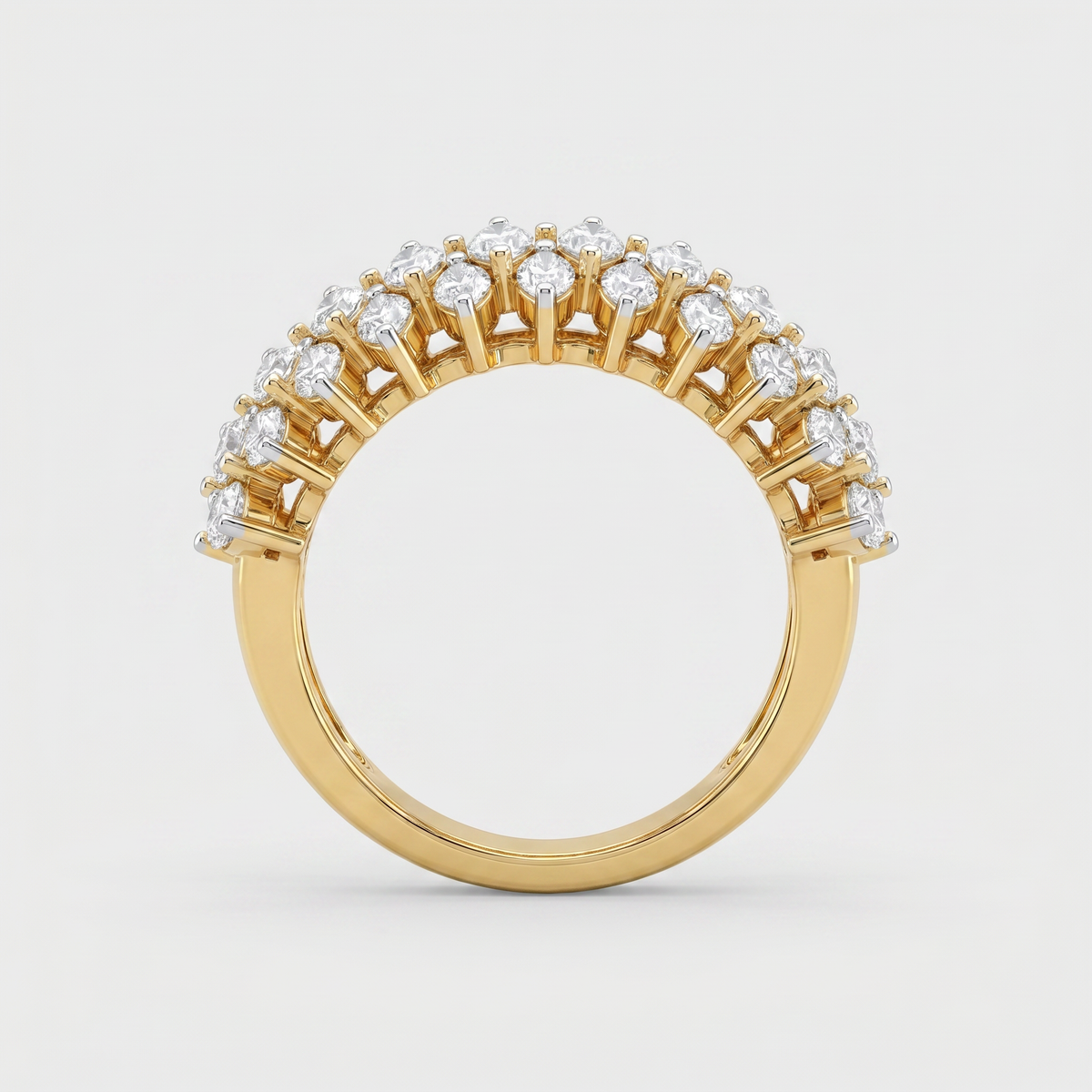 Multi Row Marquise Lattice Lab Grown Diamond Ring