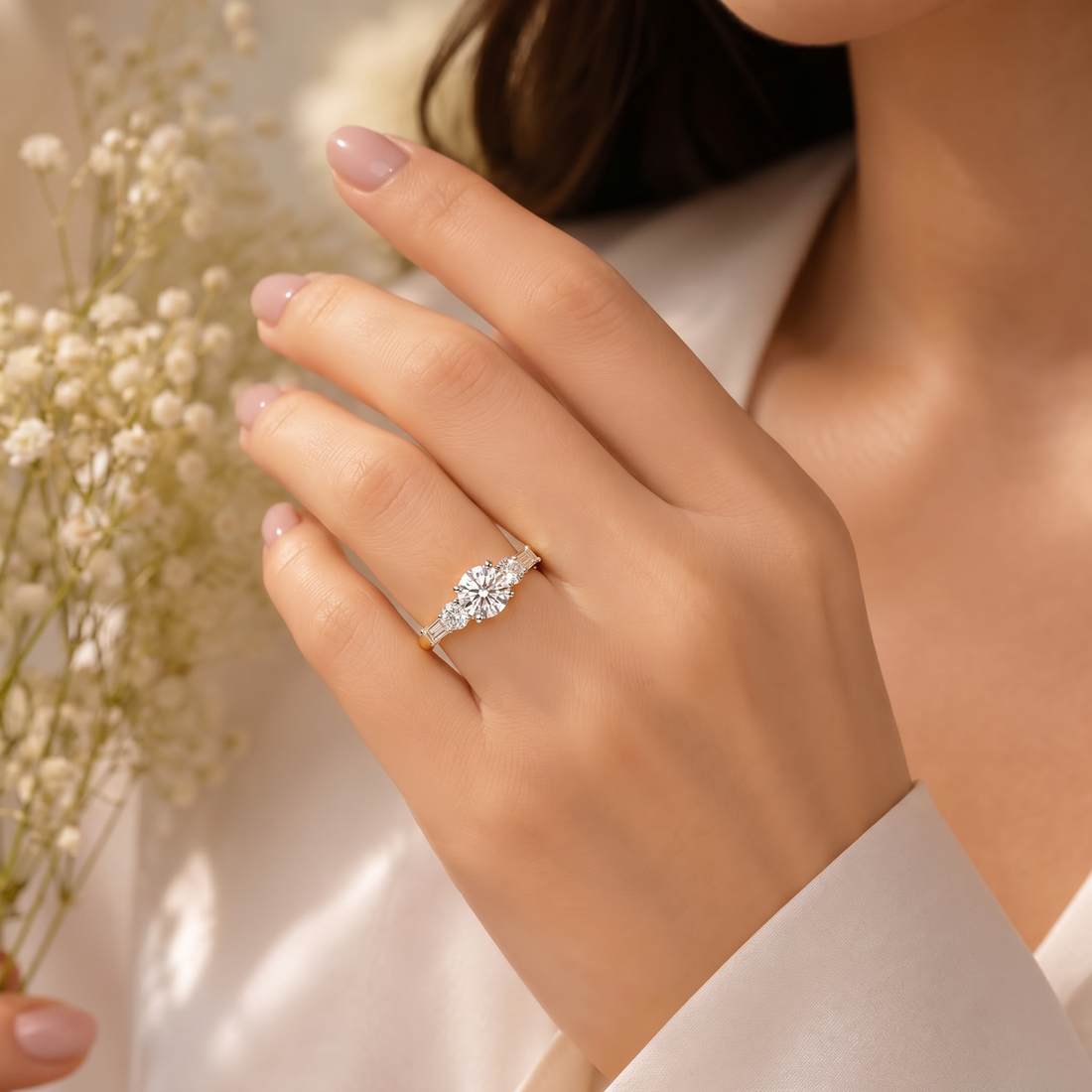 Contemporary Multi-Stone Lab Grown Diamond Ring