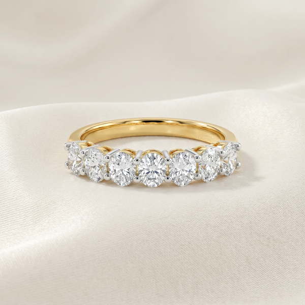 Classic Gold Half Eternity Lab Grown Diamond Ring