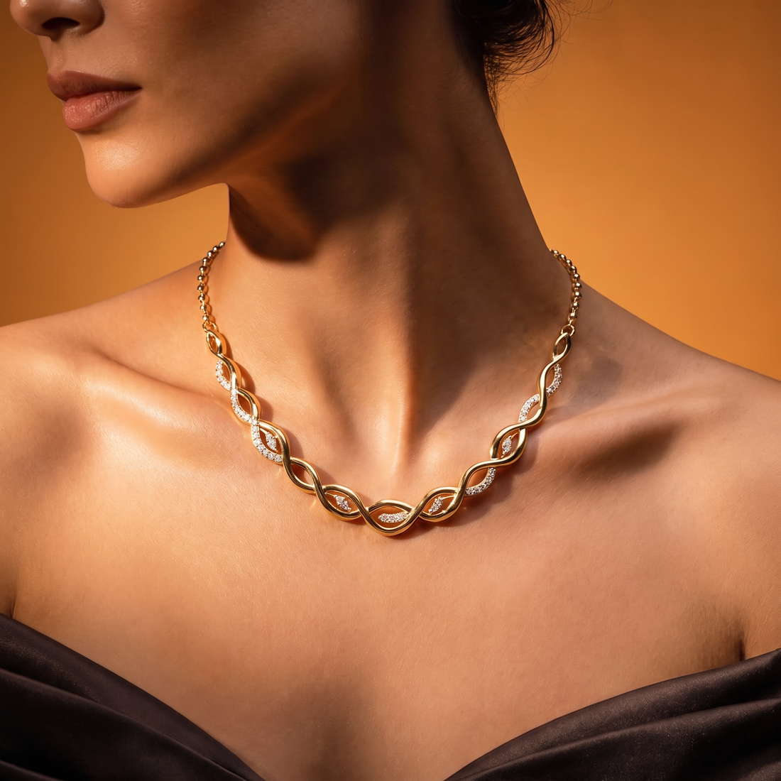 Infinity Link Lab Grown Diamond Necklace
