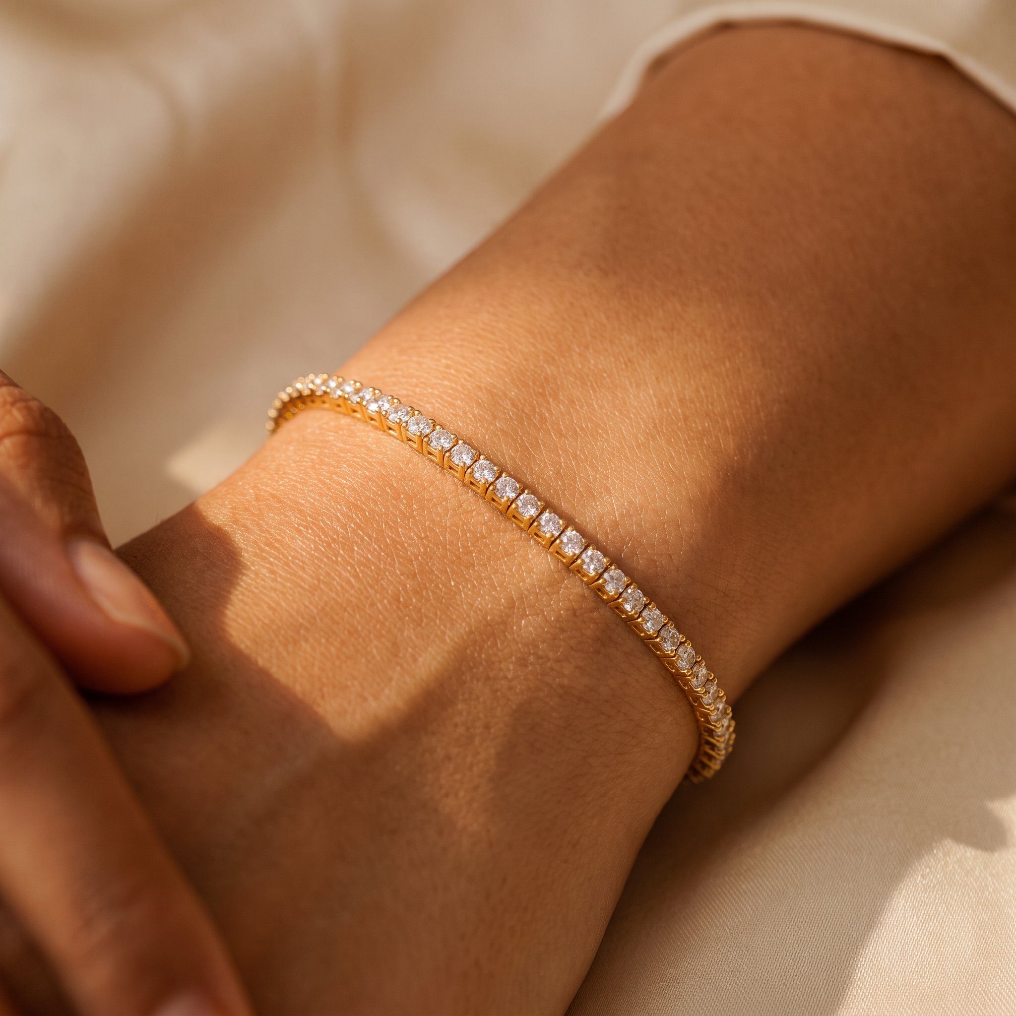 Dainty Lab Grown Diamond Tennis Bracelet