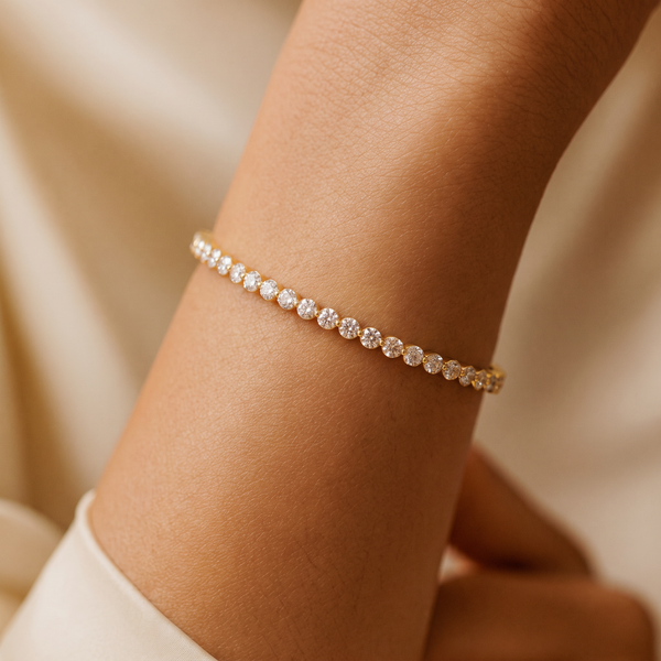 Elegant Floating Solitaire Lab grown diamond Bracelet