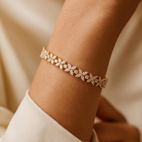 Vintage Inspired Milgrain Lab grown diamond Bracelet