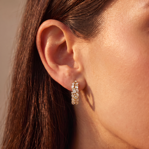 Regal Princess Cut Lab Grown Diamond Earrings