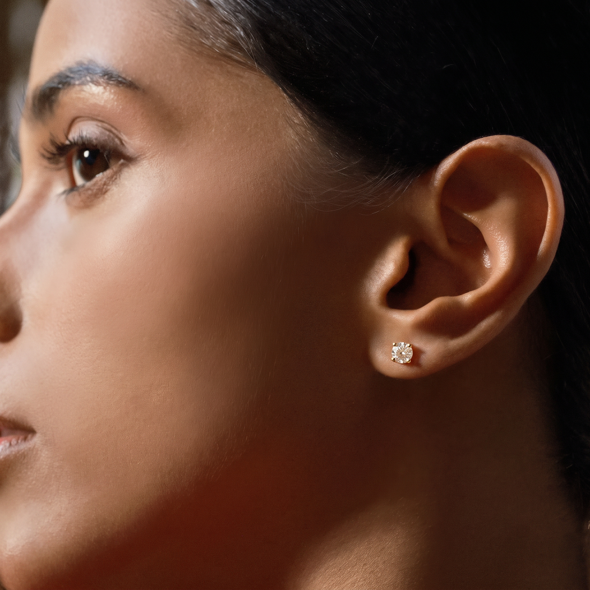 Classic Round Lab Grown Diamond Earrings