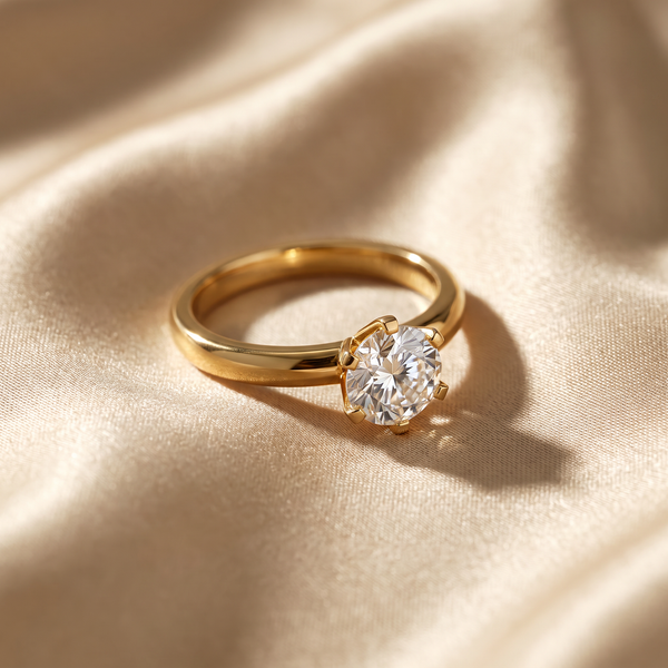 Minimal Prong Set Solitaire Lab Grown Diamond Ring