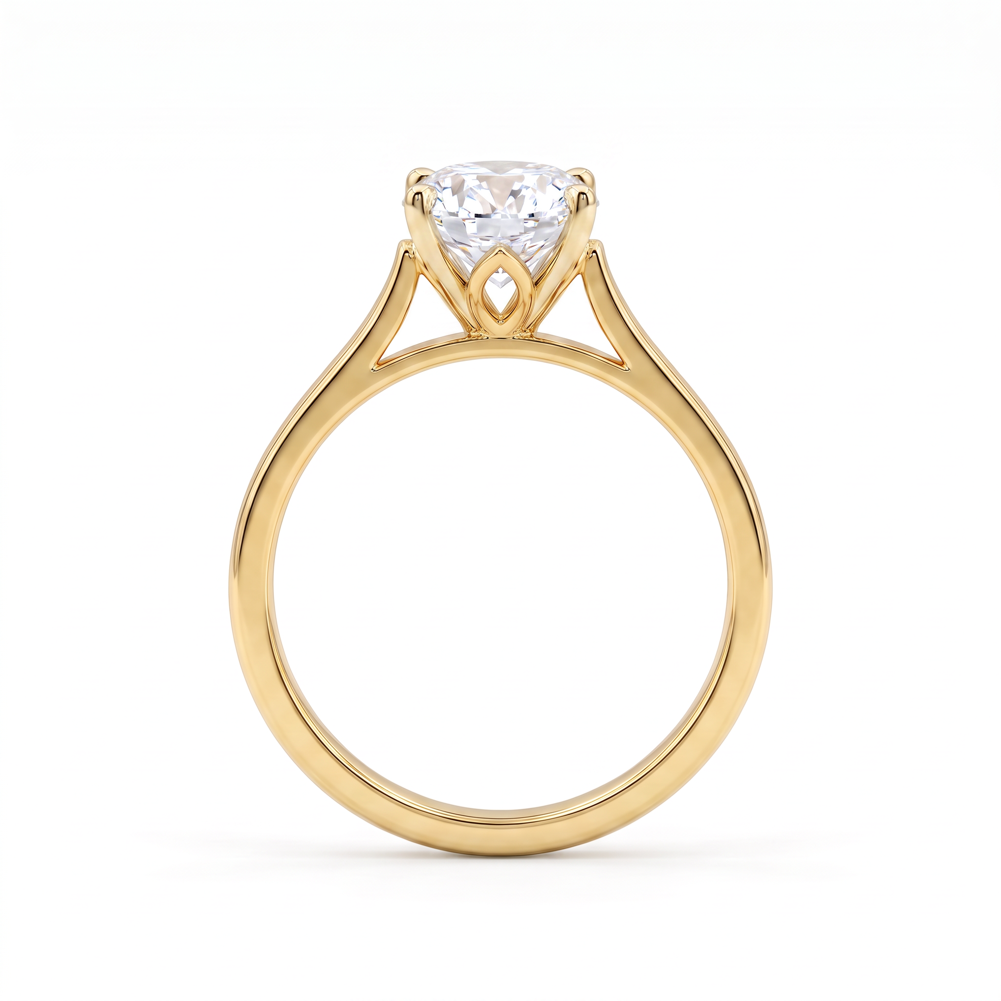 Graceful Oval Petal Lab Grown Diamond Ring