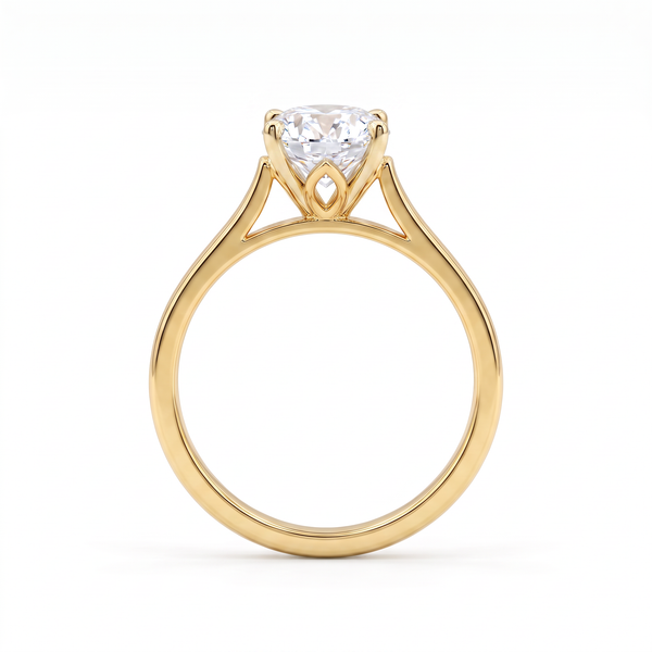 Graceful Oval Petal Lab Grown Diamond Ring