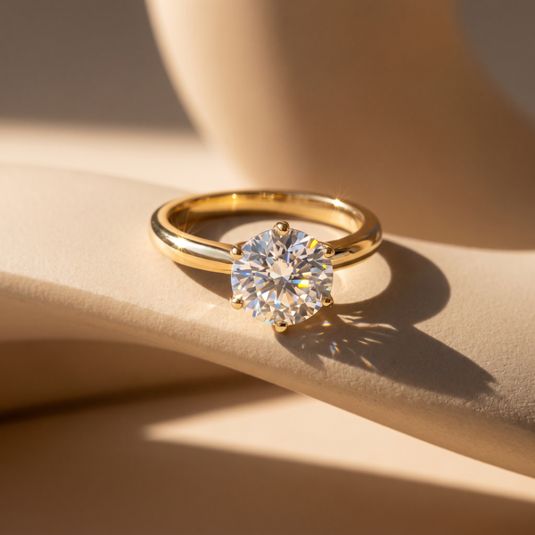 Round Lab Grown Diamond Classic Engagement Ring