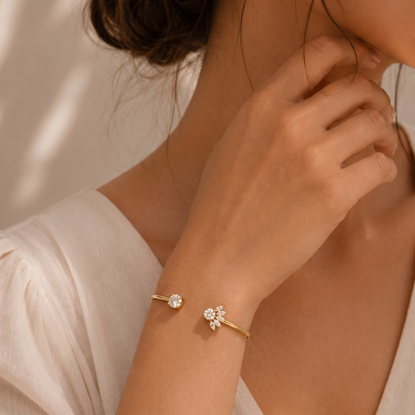 The Asymmetric Cluster Open Cuff Bangle