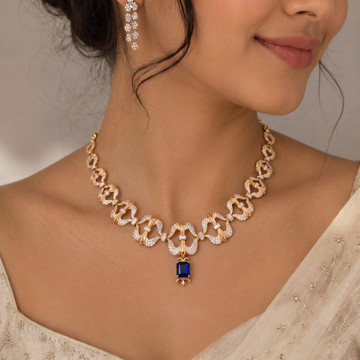 The Imperial Azure Arch Diamond Necklace