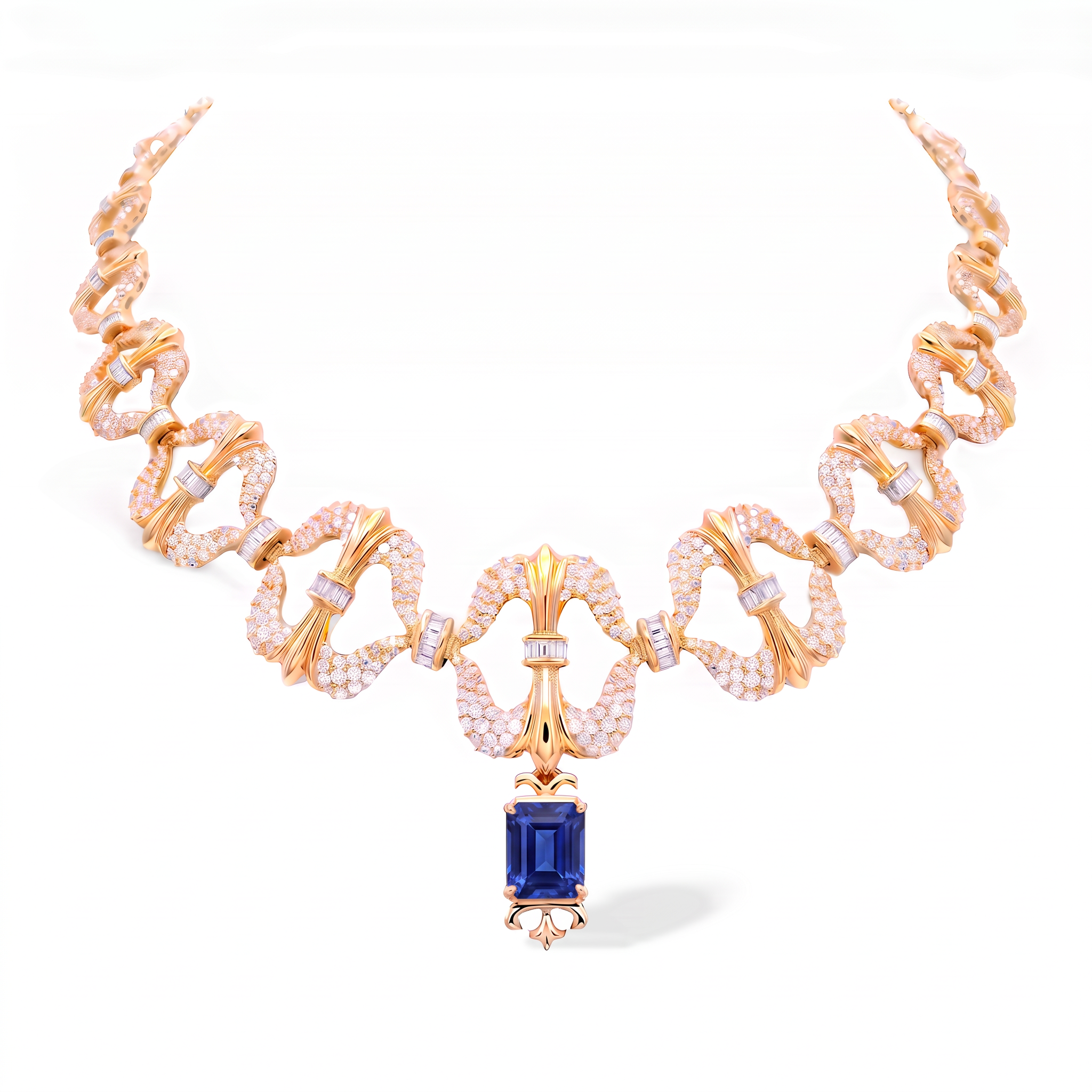 The Imperial Azure Arch Diamond Necklace
