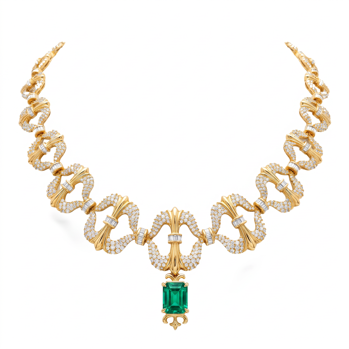The Imperial Azure Arch Diamond Necklace