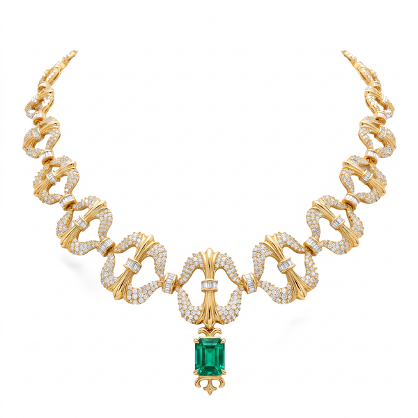 The Imperial Azure Arch Diamond Necklace