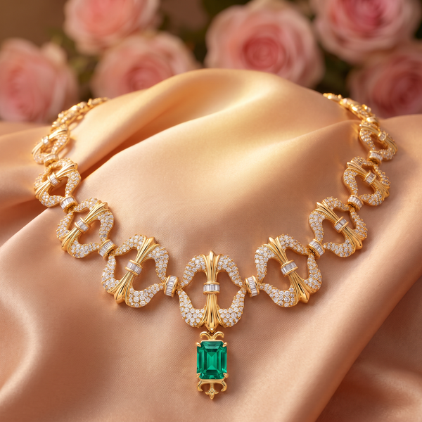 The Imperial Azure Arch Diamond Necklace