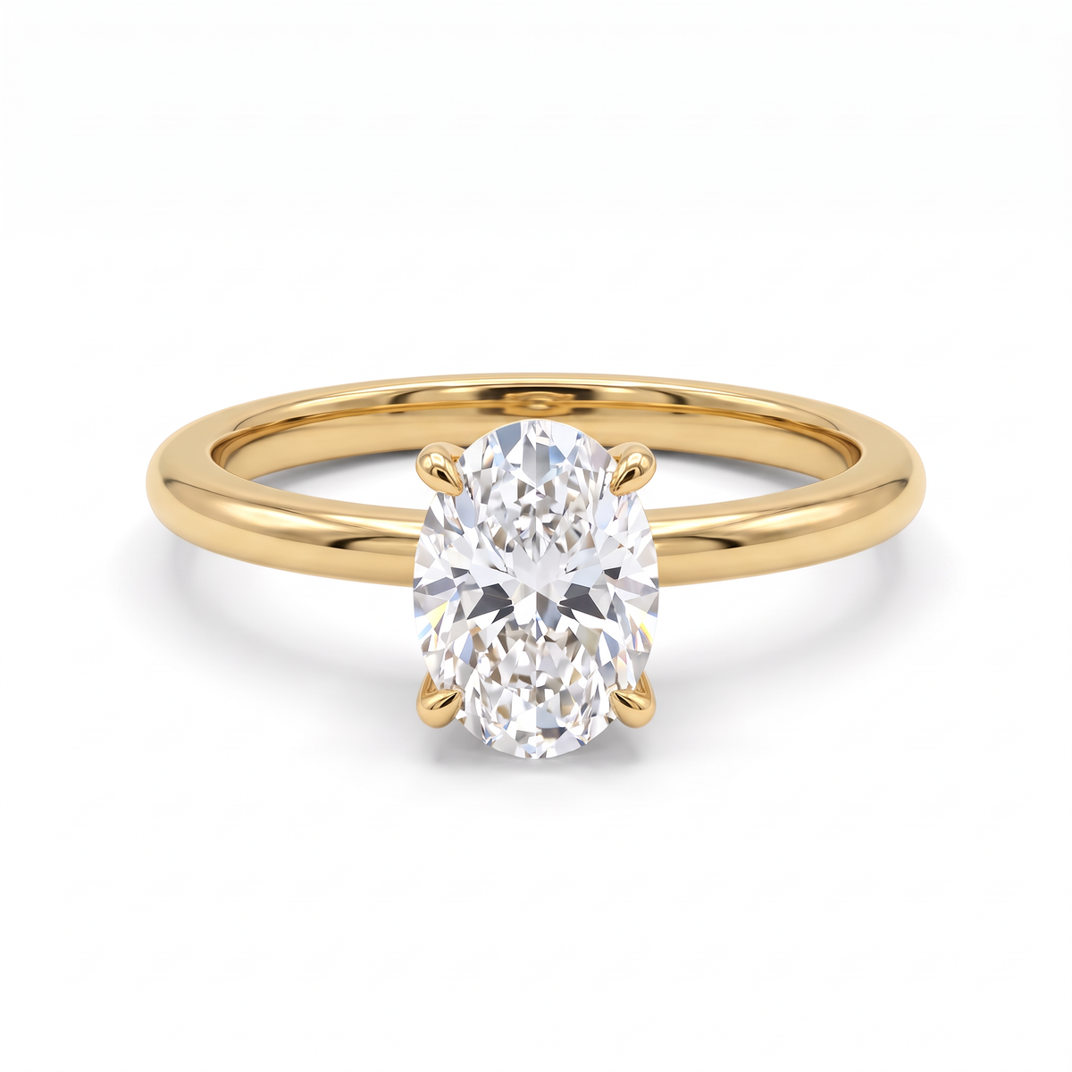 Classic Oval Solitaire Lab Grown Diamond Ring