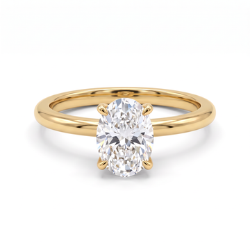 Classic Oval Solitaire Lab Grown Diamond Ring