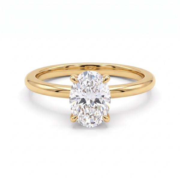 Classic Oval Solitaire Lab Grown Diamond Ring
