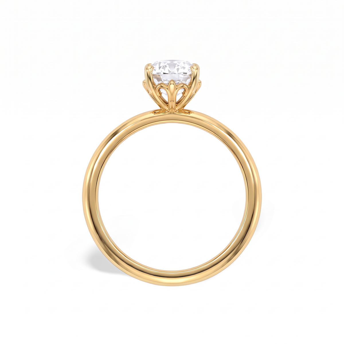 Classic Oval Solitaire Lab Grown Diamond Ring