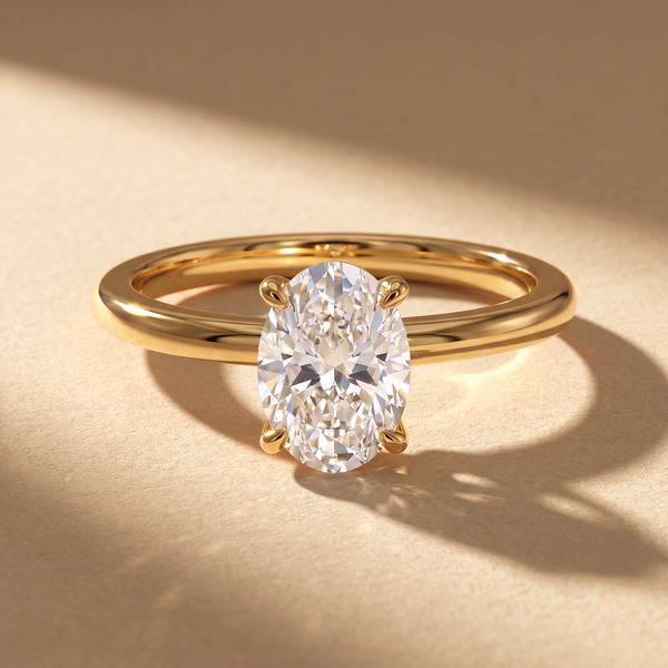 Classic Oval Solitaire Lab Grown Diamond Ring