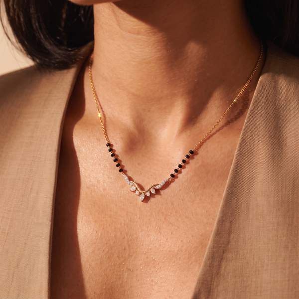 Chevron Diamond Tiara Mangalsutra
